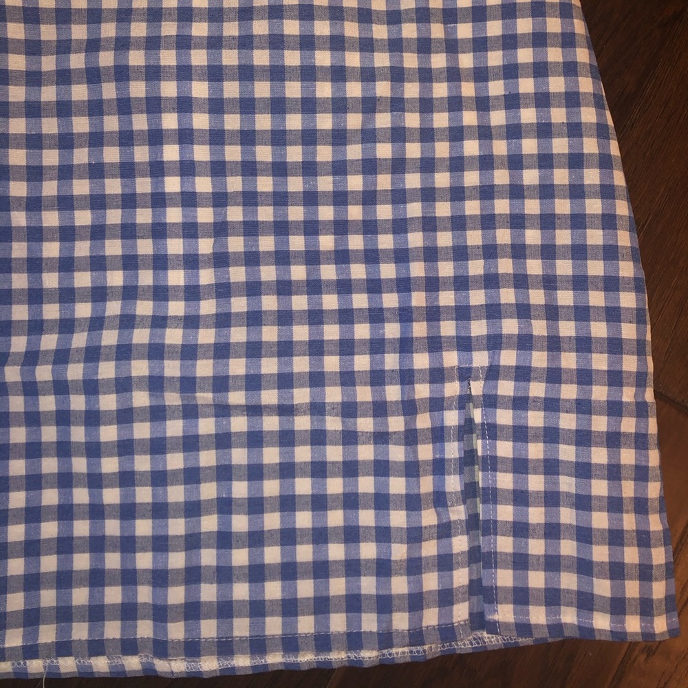 Brandy Melville blue plaid skirt